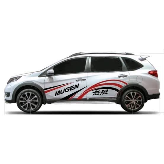 cutting sticker mobil honda brio jazz hrv stiker mobil mugen power keren striping decal stiker top