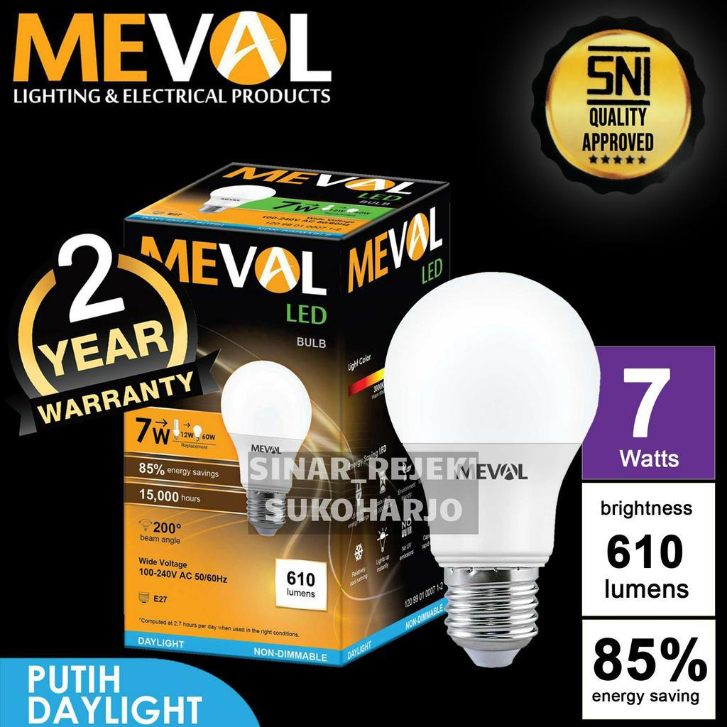 Meval Lampu LED Bulb 7W - Putih