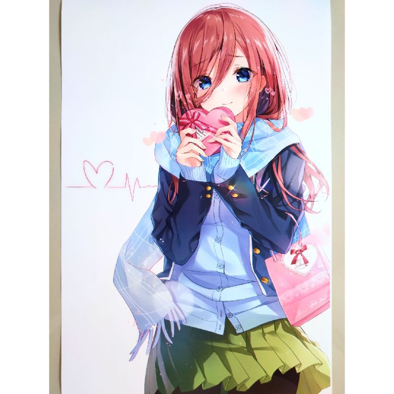 Poster Anime Gotoubun no Hanayome 5 / Miku Nakano 5-toubun Merchandise
