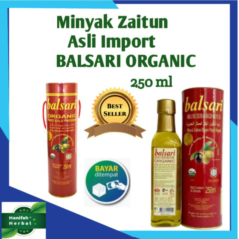 

Minyak Zaitun Asli Original Import Murah Balsari Extra Virgin Oil Organic 250 ml