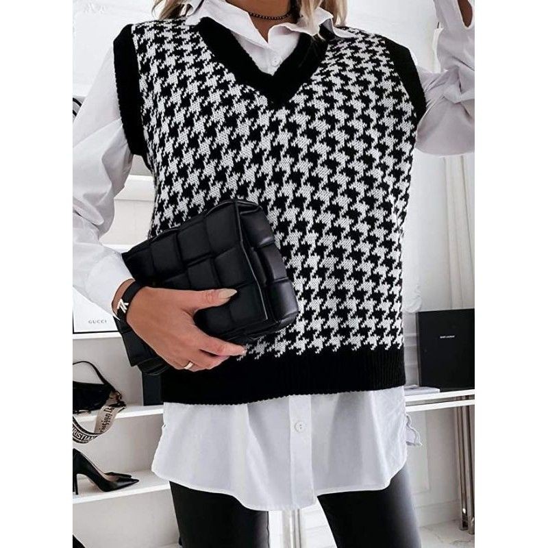 SN - VEST HOUNDSTOOTH / ROMPI VINTAGE TEBAL