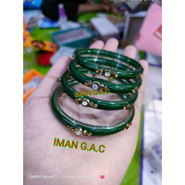 Gelang kaca akrilik anak dan tanggung/gelang india kaca