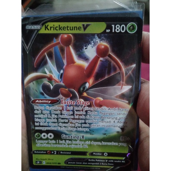 kartu pokemon bahasa Indonesia kricketune v rr