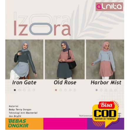 Tunik Wanita Polos Alnita Atasan IZORA Tunik Polos Sporty Bahan Babyterry Baju Wanita Lengan Panjang
