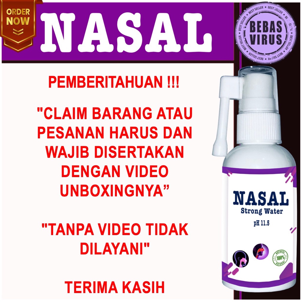 Nasal Spray Semprot Hidung Dewasa Anak Balita Untuk Anosmia Flu Pilek Anti Virus Bakteri