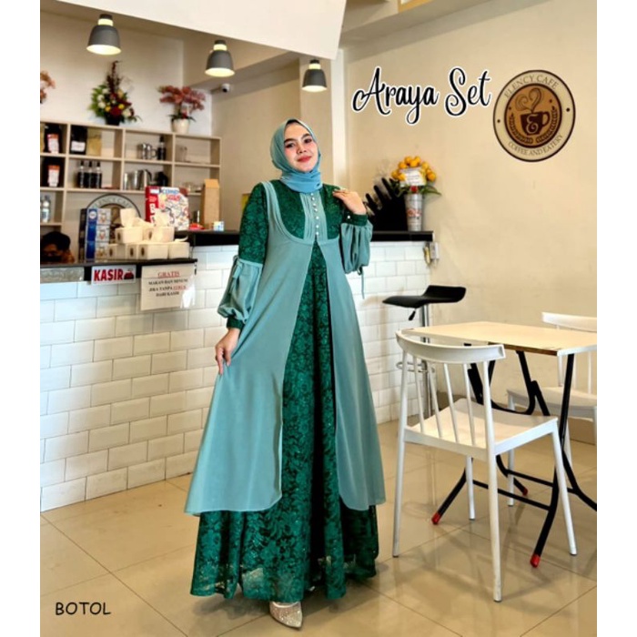 ARAYA Gamis pesta muslimah gaun komdangan wisuda walimatul bridemaid