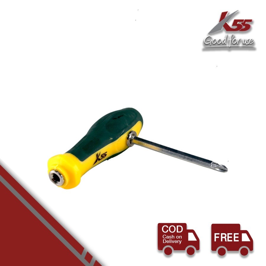 K55 OBENG 3 Way Plus Minus Screwdriver Obeng T