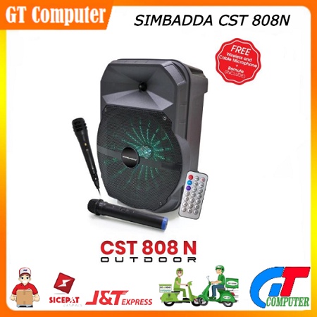 SPEAKER KARAOKE BLUETOOTH SIMBADDA CST 808N BONUS 2 MICS