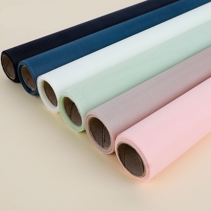 Thin Tissue Paper / Cotton Roll / Kain Roll / Tissue Paper / Kain tisu / Kain Katun / Kain Bunga / Kain Pembungkus Bunga / Cotton Flower / Bouquet / Roll Flower / Tille wrapping / Mesh Roll