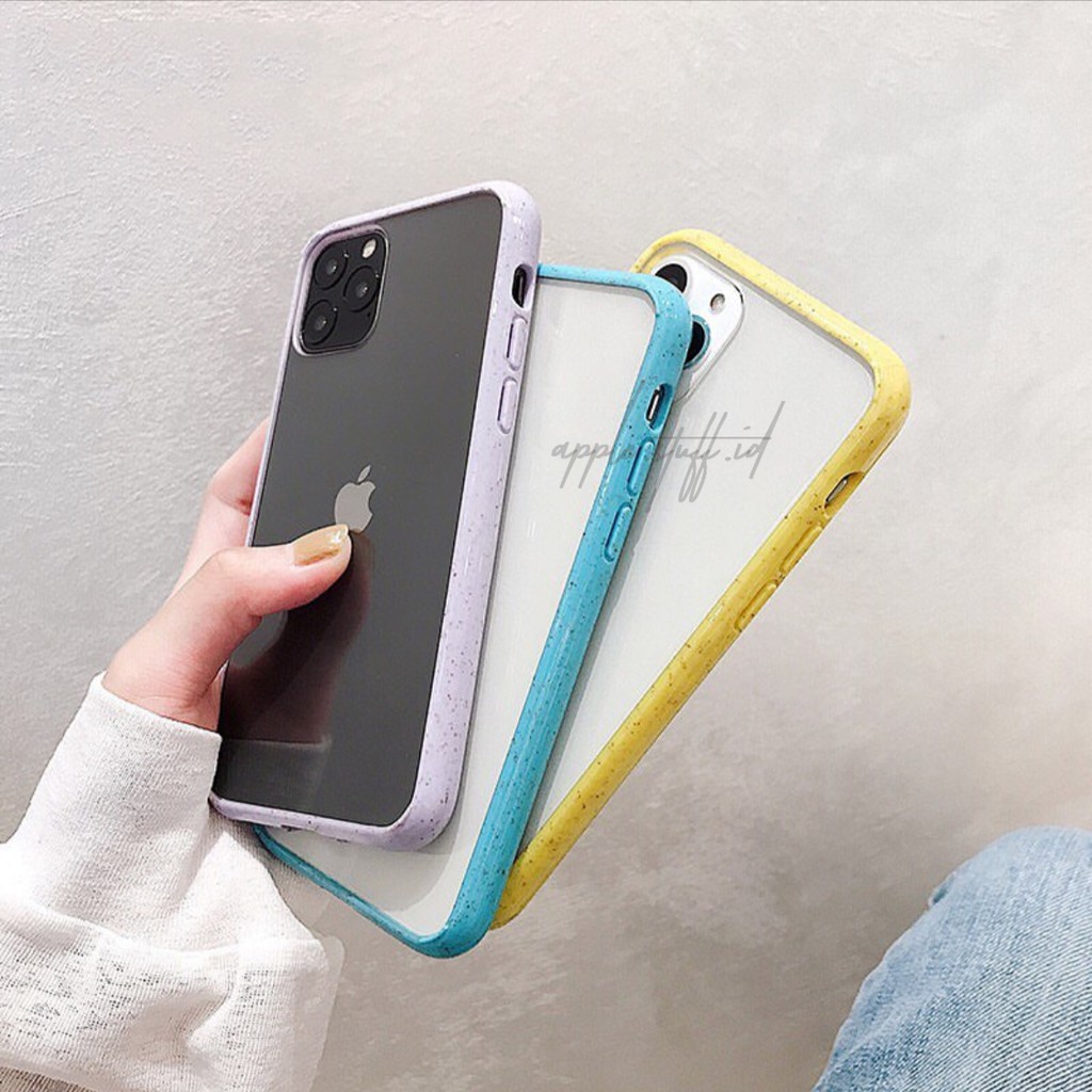 NEW NEW !!! SolidColor / Wheat Transparent Case iphone 7-11promax READY STOCK