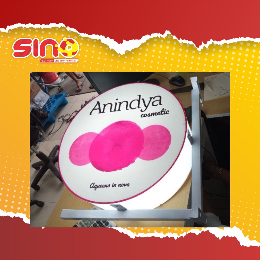 NEON BOX CUSTOM FULL AKRILIK DUA SISI