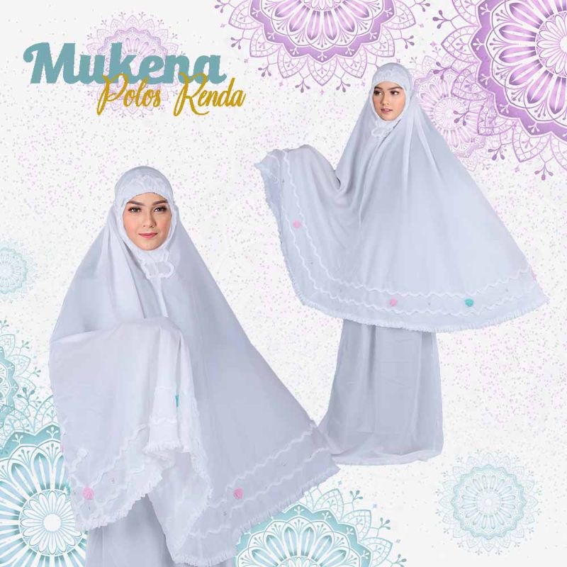 Mukena Sholat Wanita Dewasa Putih Model Terbaru Rayon Premium Cantik Adem