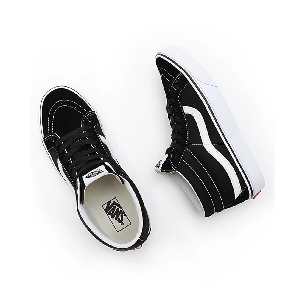 SEPATU VANS OFF THE WALL | SK8 MID BLACK WHITE