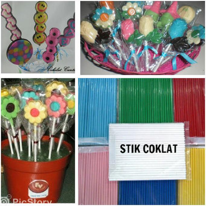 Promo 1Kg Stik Stick Tangkai Coklat Praline Permen Lolypop Lolipop