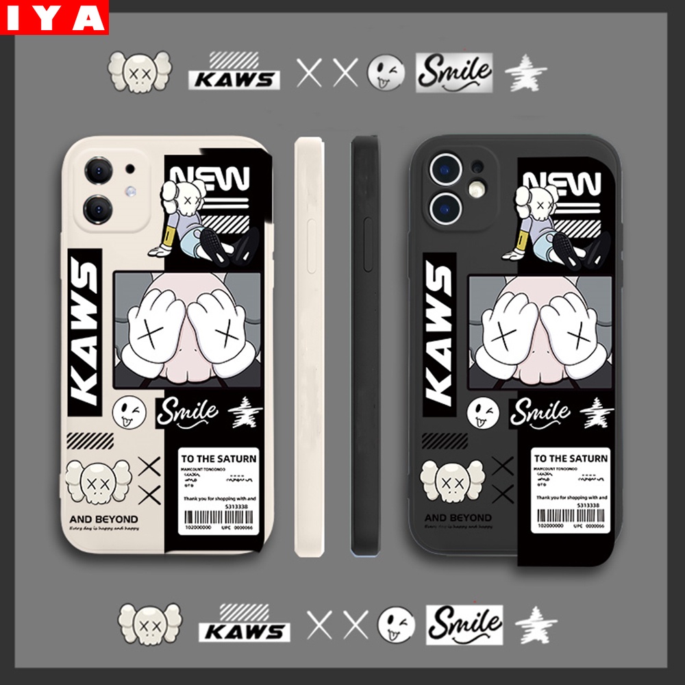 Soft Case TPU Motif Kaws Sesame Street Untuk iPhone 13 Pro Max 11 12 6 6S 7 8 Plus XR XS