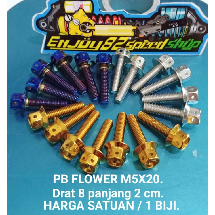 Baut asli Pb Probolt M5x20 Drat 8 panjang 2 cm ( harga Satuan )