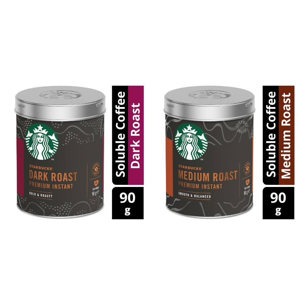 

Starbucks Premium Instant Coffee (Medium Roast, Dark Roast) - Kopi Instan Starbucks