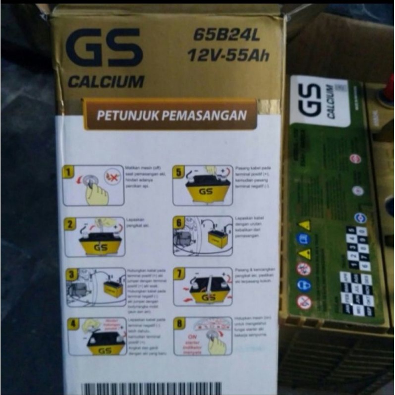 AKI BATERAI GS ASTRA CALCIUM 65B24L 55AH MOBIL LIVINA LATIO ALTIS VOXY