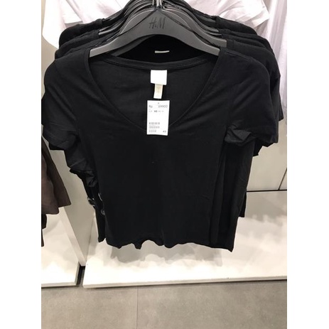 [PRODUK E06OG] Kaos Polos V-Neck Cewek H&M 2 AZC
