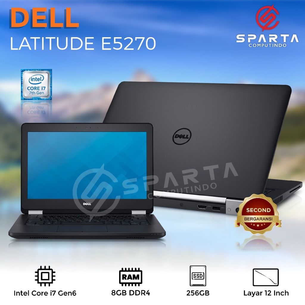 Laptop Dell Latitude 5270 Core i7 Gen6 8GB Ssd 256GB Second Like New