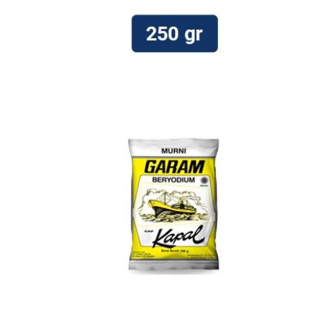 

Cap Kapal Garam Beryodium 250 gr
