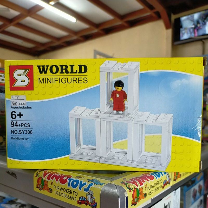 brick sy 306 box minifigure base plate rumah tembok