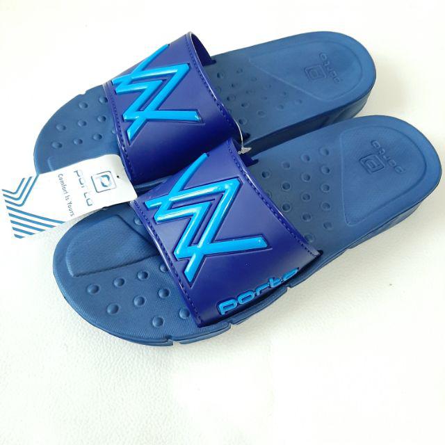 Sandal slop PORTO 1015,chart Insole geser gambar.-Biru