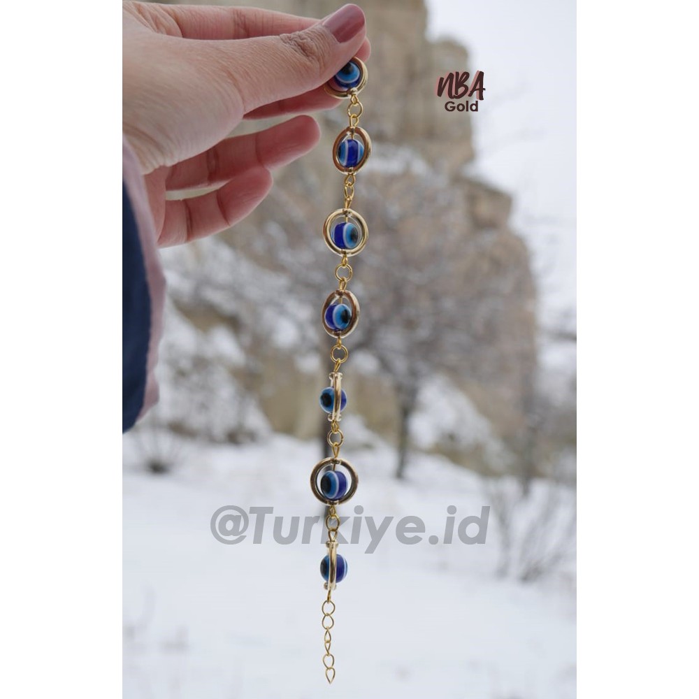 Gelang Khas Turki NBA Gold / Emas The Devils Eye (Nazar Boncugu) oleh-oleh Turkey
