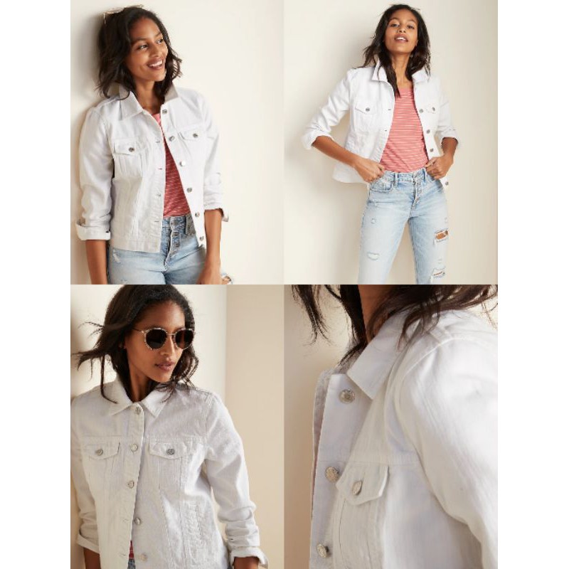 Jaket Jeans Putih Old Navy / Old Navy White Jacket Jeans