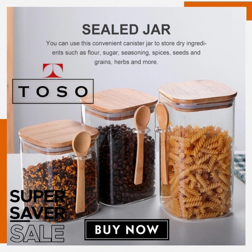 TOPLES KOTAK TUTUP KAYU + SENDOK TOPLES BUMBU DAPUR TOPLES KOPI JAR diskon