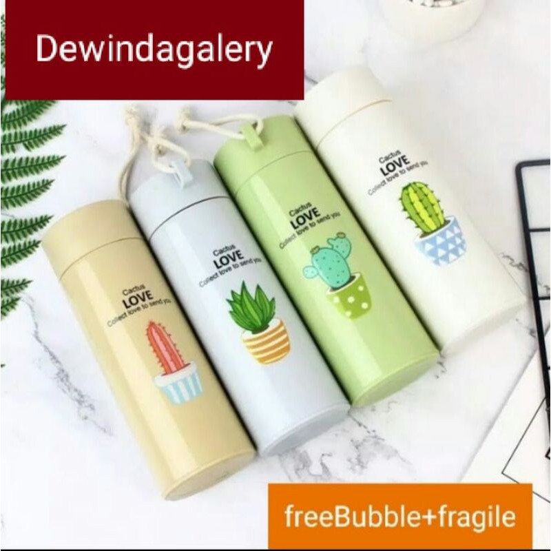 BOTOL KAKTUS /TEMPAT MINUM KAKTUS /BOTOL KACA /THUMBLER