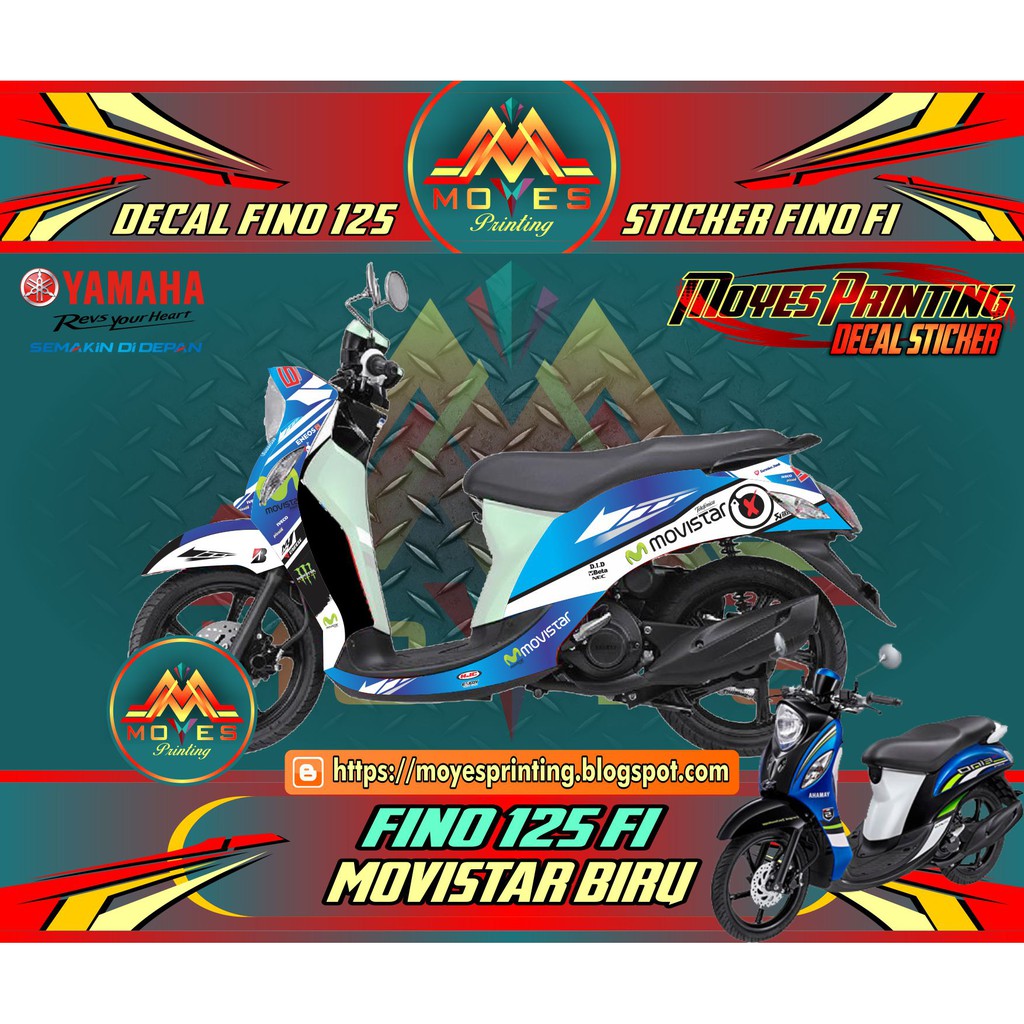 25+ Trend Terbaru Stiker Motor Fino 125 Keren Warna Merah