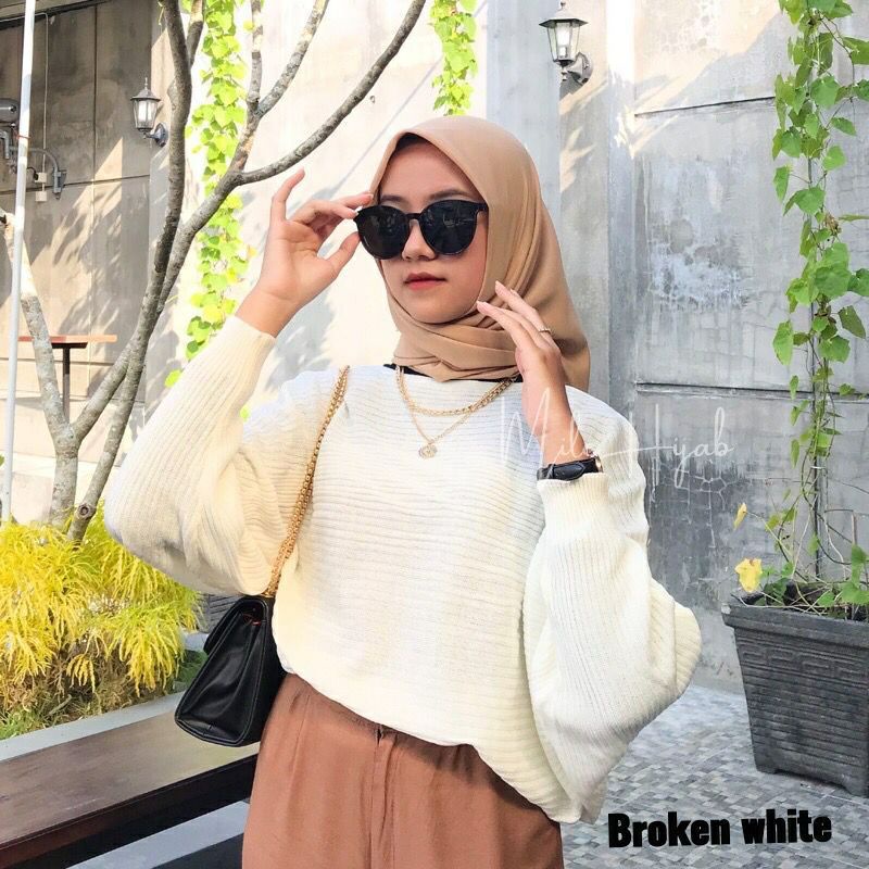 RAJUT BATWING/LASPERAL BLOUSE BATWING RAJUT/ATASAN RAJUT BATWING