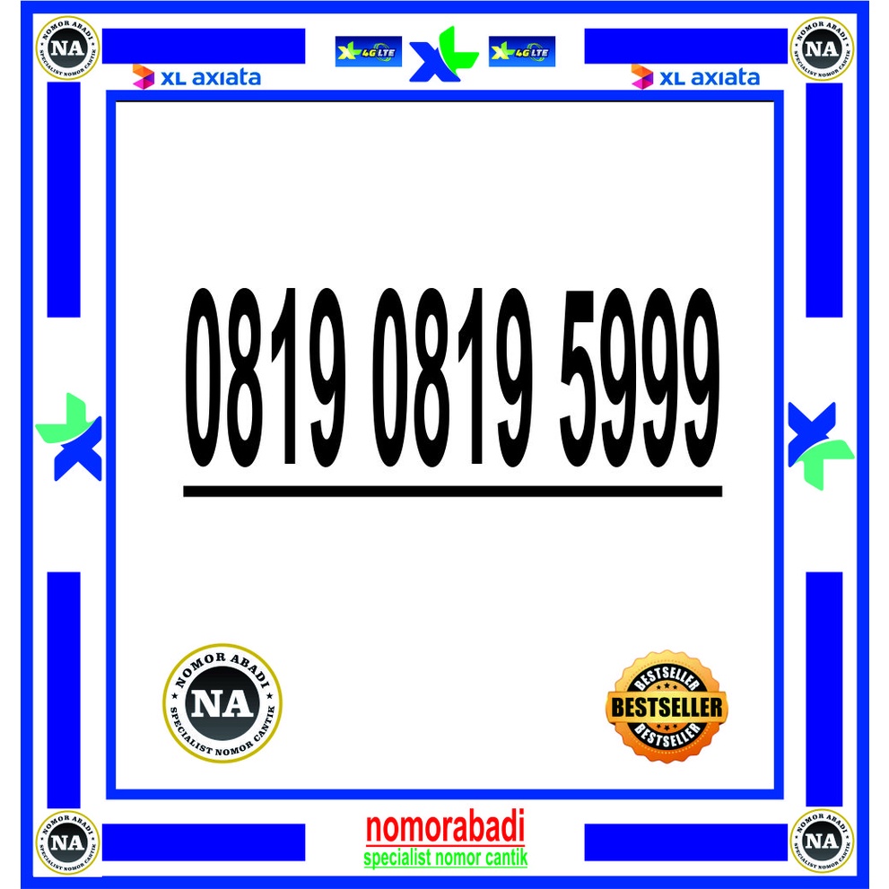 nomorcantik kartu perdana xl 4G 0819 0819 xxxx h3000