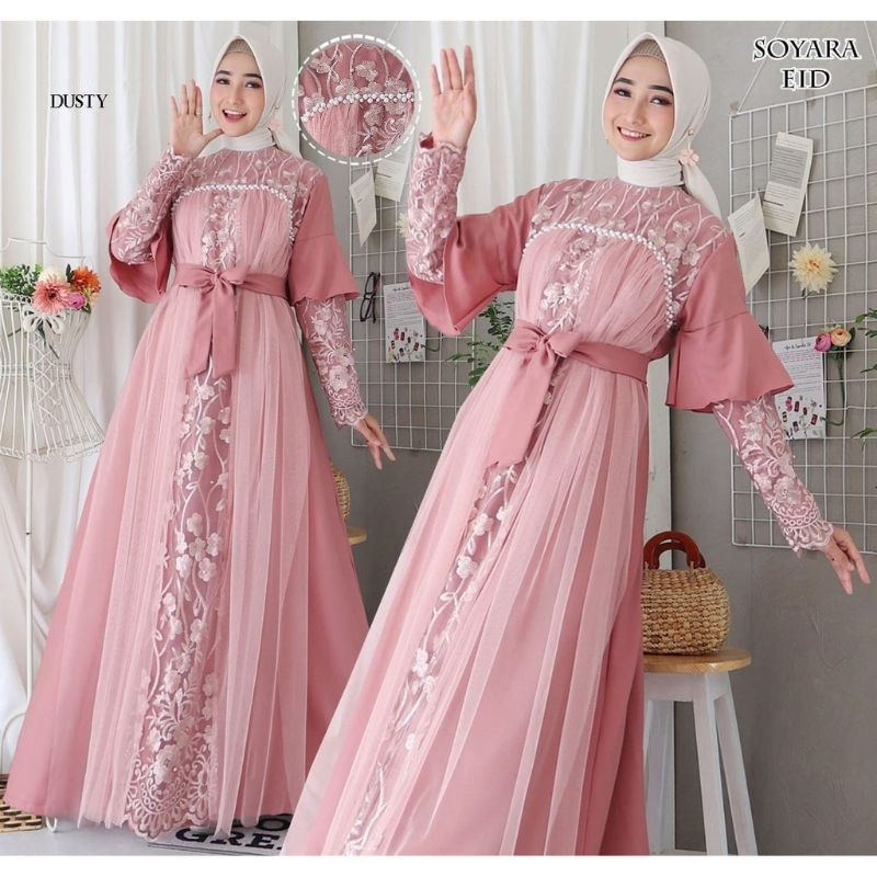 GAMIS PESTA SOYARA / DRESS BRIDESMAID SERAGAMAN / PARTY DRESS MOESLIM