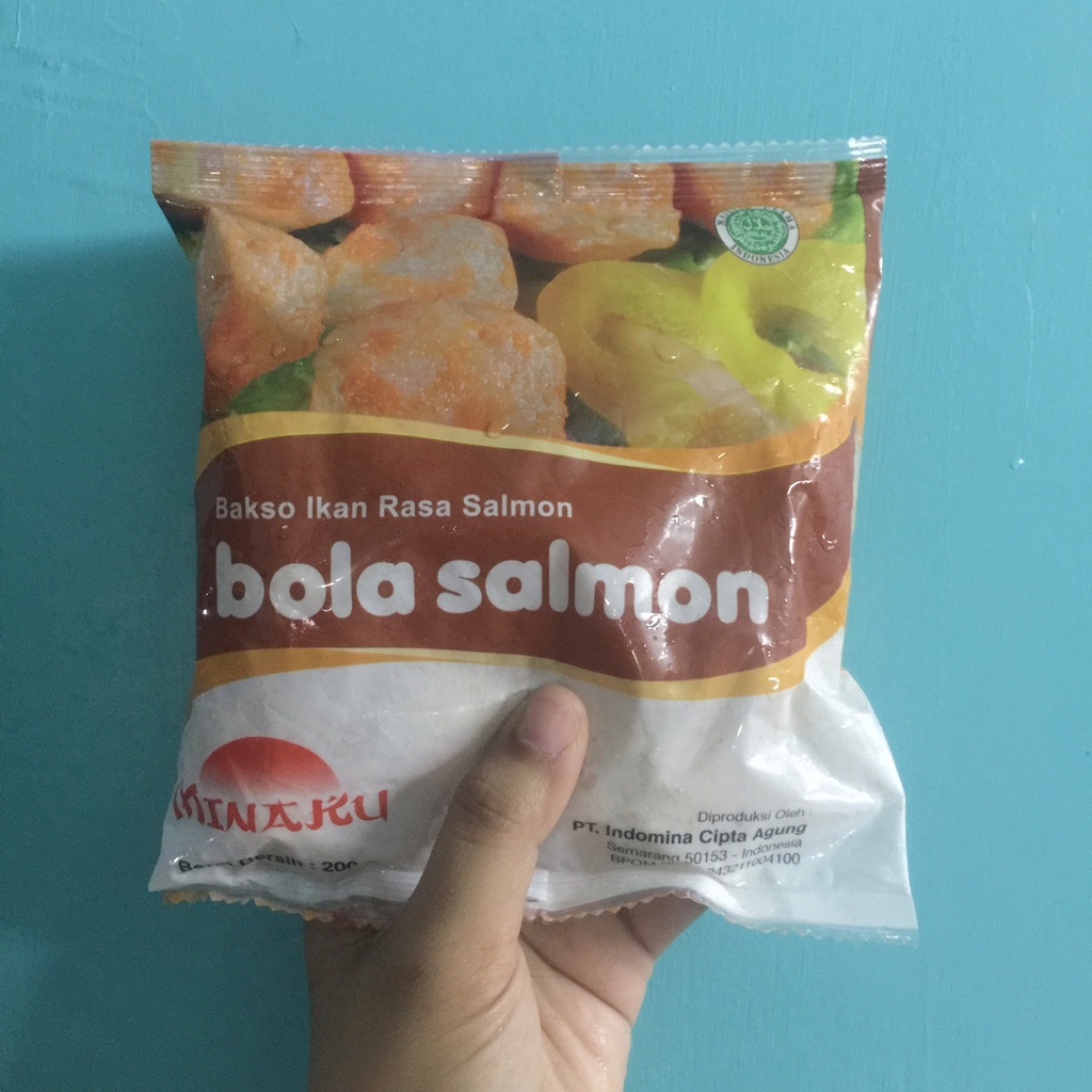 

Minaku Bola Salmon/Bola Ikan/Bola Lobster/Bola Udang/Bola Kepiting 200gram @cindofrozenfood