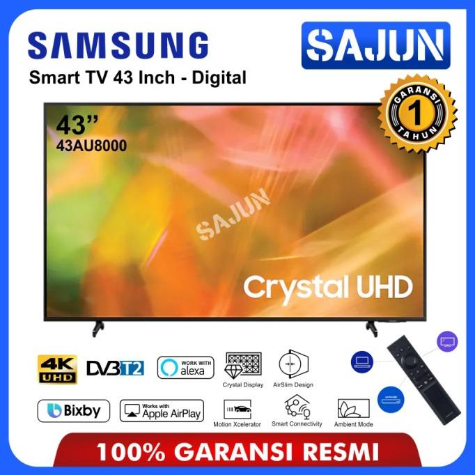Samsung Smart TV 43 Inch Crystal 4K UHD 43AU8000 / UA43AU8000