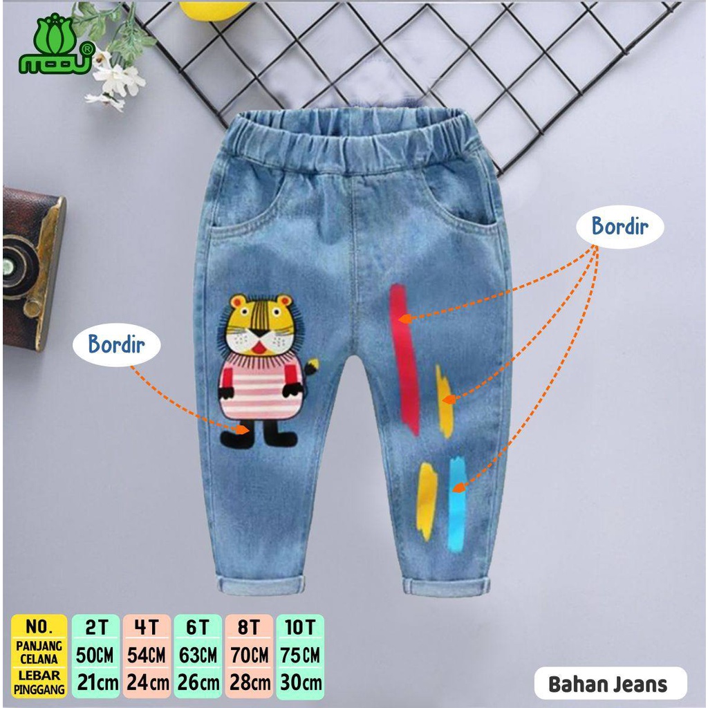 Celana Jeans Anak Bordir Moov