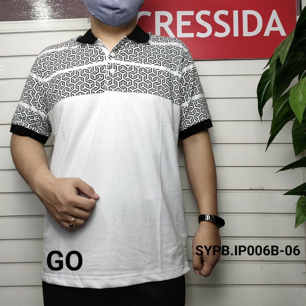 gos CRESSIDA BIGSIZE POLO T-SHIRT Pakaian Pria Atasan Kaos Polo Berkerah Wangky Polo Lengan Pendek