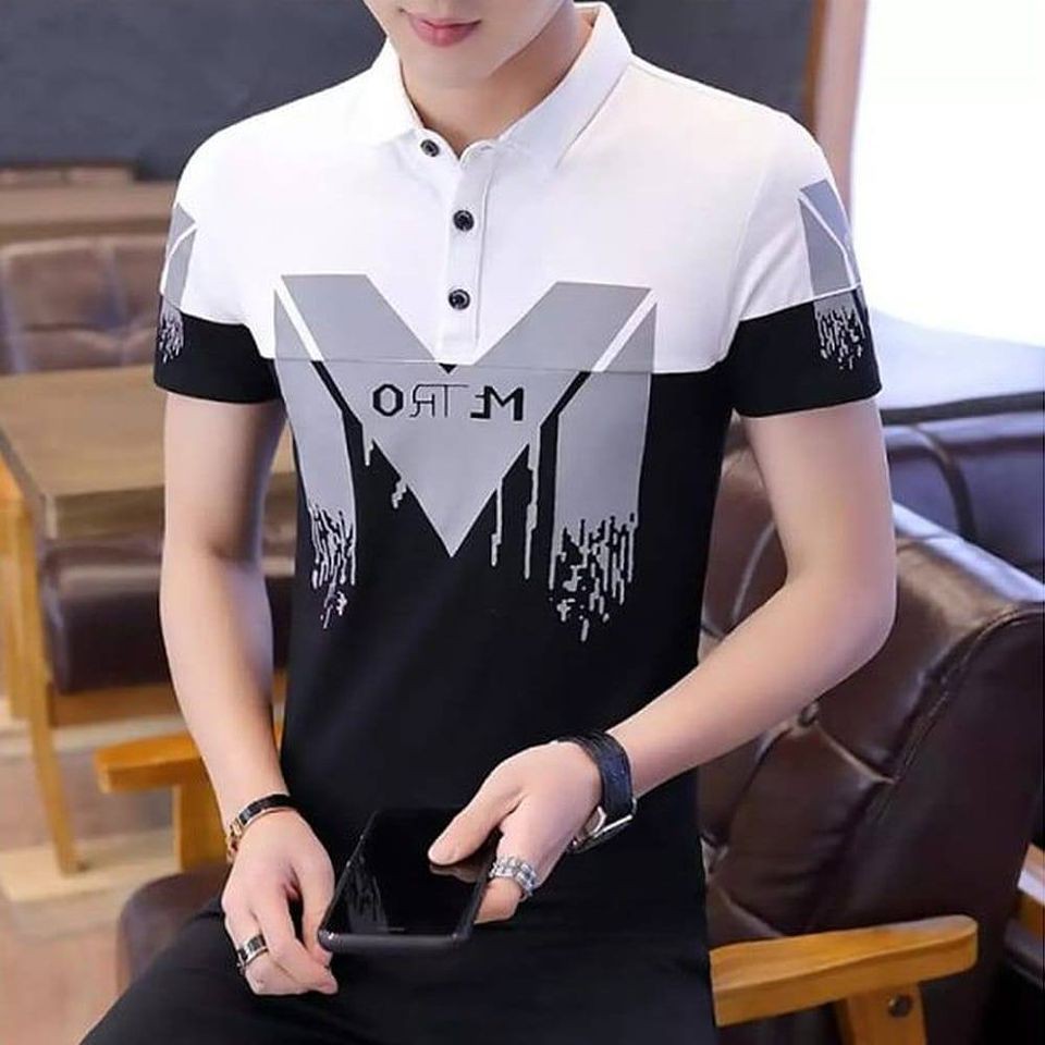 Terlaris  Baju pria kerah motif M-Kaos pria-baju kaos pria-kemeja pria-kemeja hitam-kemeja putih-kem