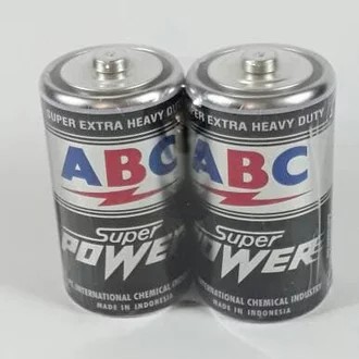 SUPER POWER ABC TIPE D dan C/BESAR dan SEDANG HITAM (HARGA UNTUK 1 PASANG/2 BATERAI)