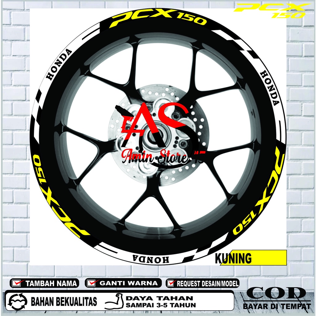 Stiker Velg PCX 150 / Lis Velg Variasi PCX 150 / Stiker Variasi Velg Honda PCX 150