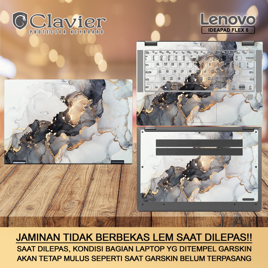 Cover Garskin Laptop Lenovo IdeaPad Flex 5 5i 14 Skin Bening Transparan Full Body Gambar Fullbody