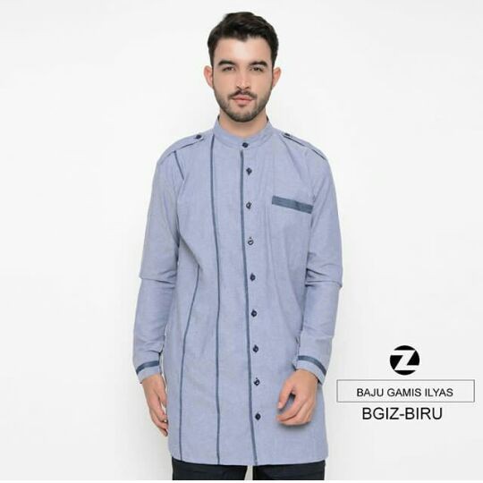 Baju Gamis Ilyas Zayidan Biru