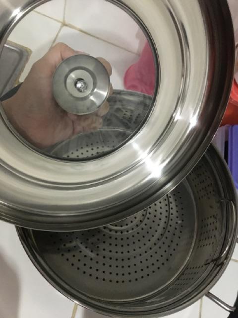 Steamer Dandang High Grade 28 Cm  Japan Style - Steamer Stainless Steell