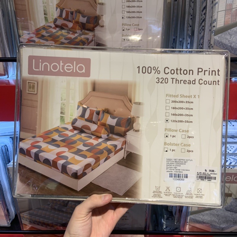 PARSEL RAMADAN SEPRAI SEPREI SPREI KATUN LINOTELA 120x200 COTTON BEDDING SET BAHAN BERKUALITAS ASLI