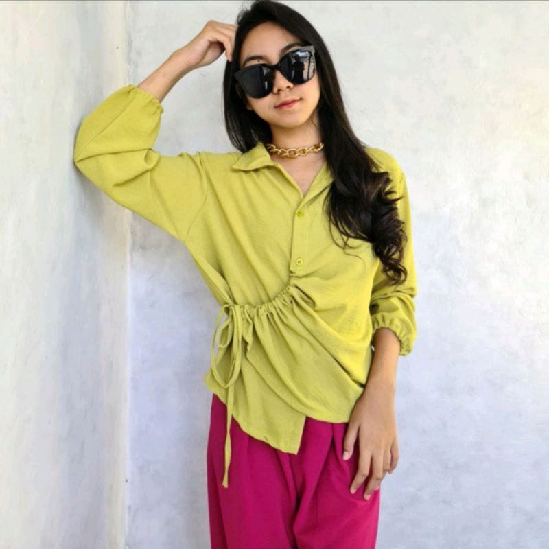 Kemeja Wanita Serut Crinkle Blouse Airflow