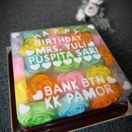 

PUDING ULTAH MAWAR KACA/HAMPERS/ANNIVERSARY DAN ACARA LAINNYA