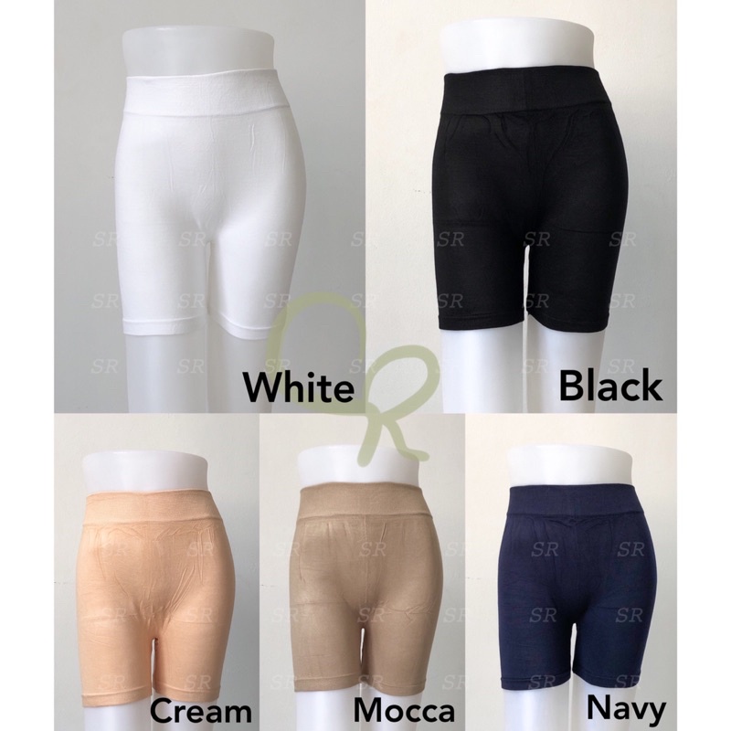 Legging Pendek 3/4 HW Wanita Celana Shorts Import Dalaman Rok Boxer Katun