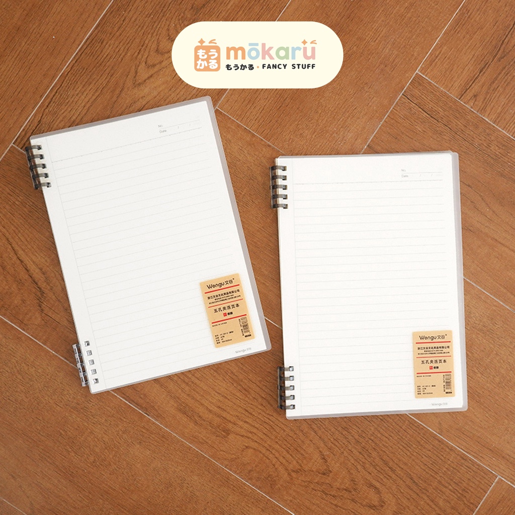 

Simple Loose Leaf Binder Notebook Refillable B5 cover Plastik Loose Leaf Bisa Diisi Ulang Lucu Unik Murah Berkualitas